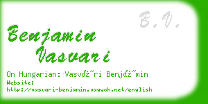 benjamin vasvari business card